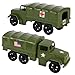 Tim Mee Toy TimMee Plastic Army Men Trucks  OD Green M34 Deuce and a Half Cargo Vehicles US Made - Image 4