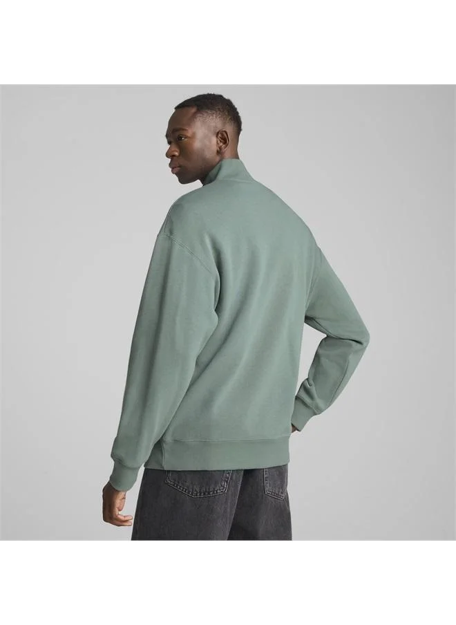 Puma Green Moon WARDROBE ESS Relaxed Half Zip Crew Men for Men | Best Price UAE