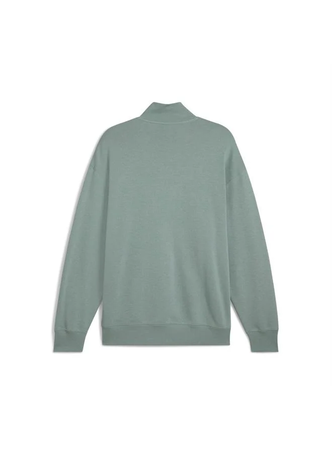 Puma Green Moon WARDROBE ESS Relaxed Half Zip Crew Men for Men | Best Price UAE