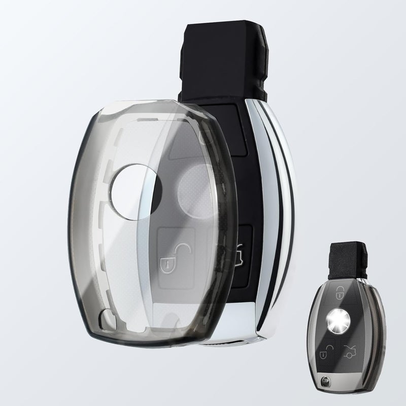 OFFCURVE Transparent Car Key Case for Mercedes Benz Models - Image 1