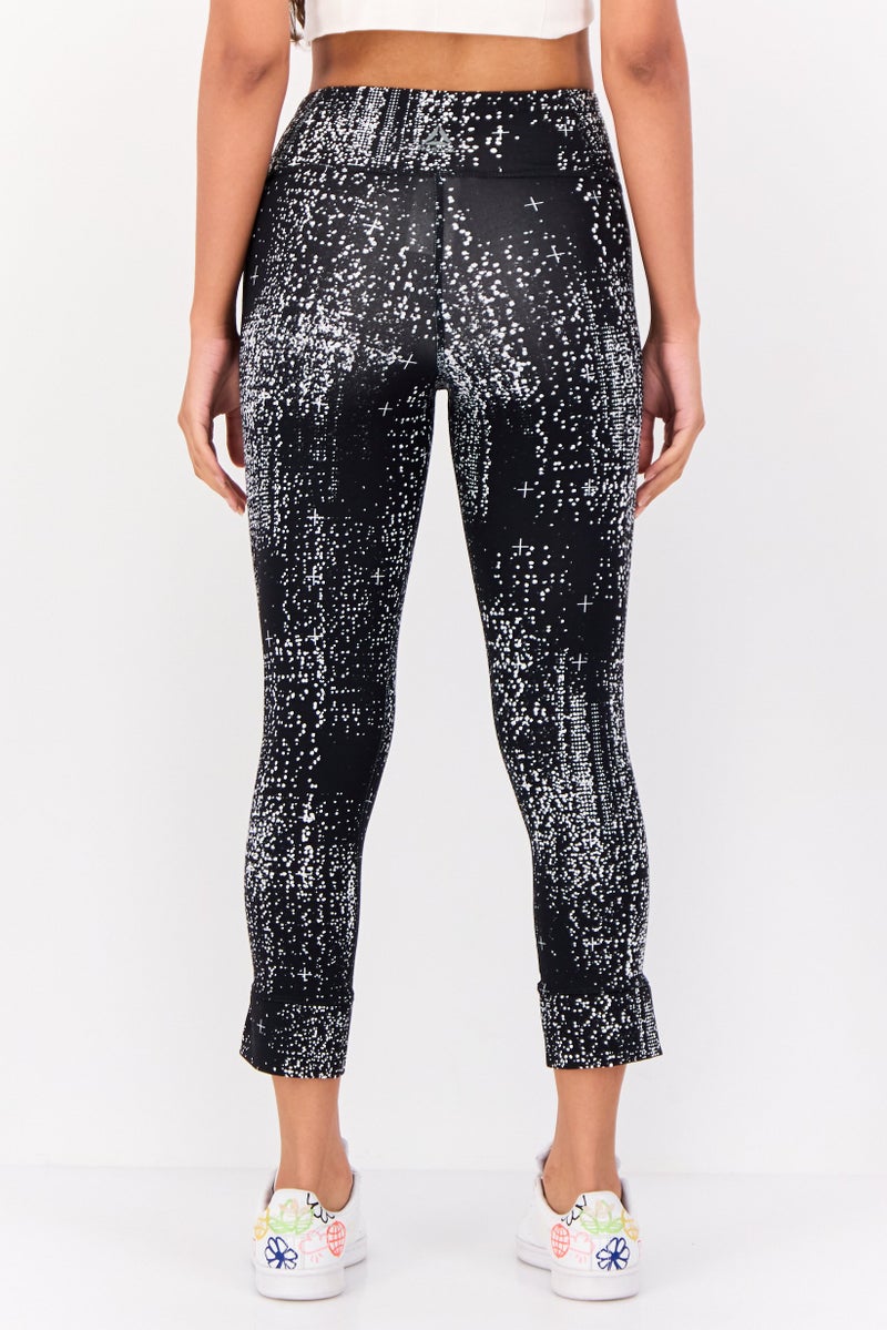 Reebok Women Sportswear Fit Brand Logo Training Leggings, Multicolor - Image 3