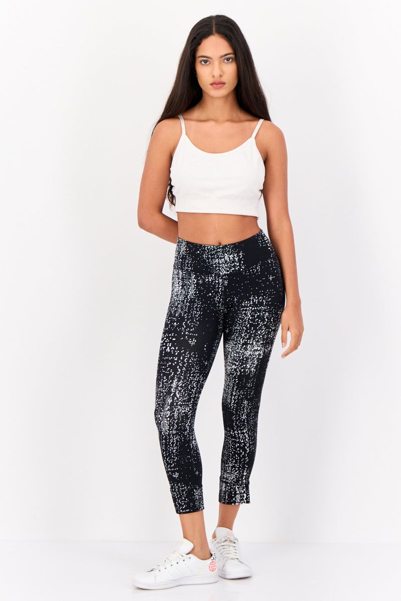 Reebok Women Sportswear Fit Brand Logo Training Leggings, Multicolor - Image 4