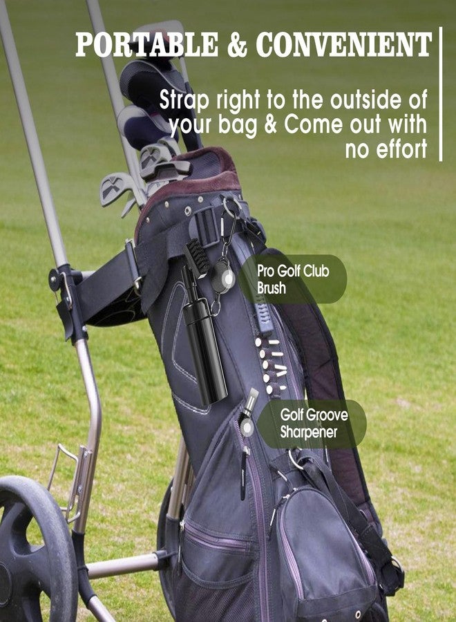Wynaura Golf Club Cleaner Set with Pro Golf Club Brush Golf Groove Sharpener Suitable for U & V-Grooves 8 Inches Golf Water Brush with Retractable Clip Hold 5oz of Water Perfect Golf Accessories for Men/Women - Image 5