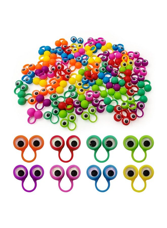 Eye Finger Puppets Googly Eye Finger Puppets Wiggly Eyeball Finger Puppet Rings Eye Finger Toy Kids Party Favor 8 Colors A Pack Of 80  - Image 1