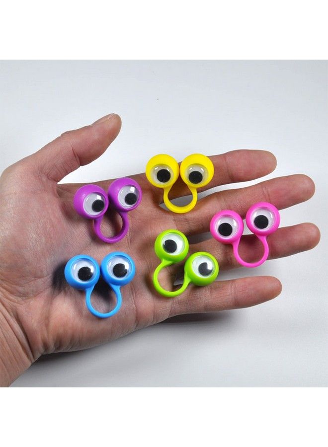 Eye Finger Puppets Googly Eye Finger Puppets Wiggly Eyeball Finger Puppet Rings Eye Finger Toy Kids Party Favor 8 Colors A Pack Of 80  - Image 4