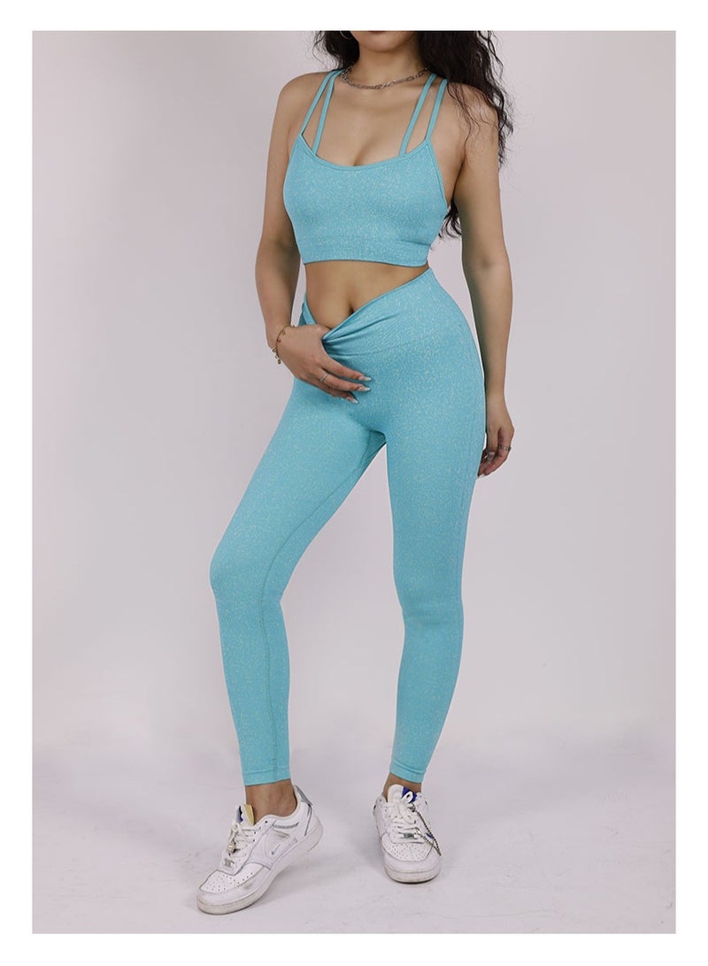 Women's Yoga Fitness Sports Bra and Pants Set  - Image 2