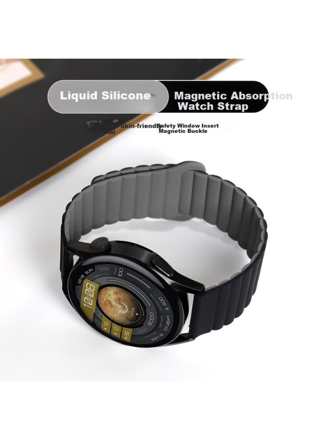 Mssm Liquid Silicone Magnetic Adsorption Loop Strap For Huawei Watch Strap Gt5/gt4/gt5pro/watch4pro 41 Dial - 18mm - Image 3