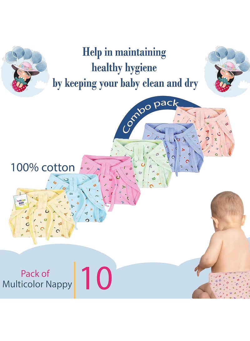 Toddylon Baby Products New Born Baby Clothes | Cloth Diapers | Langots | Nappies | Cotton | Reusable | Washable Nappy (0-6 Months, Pack of 10) - Image 4