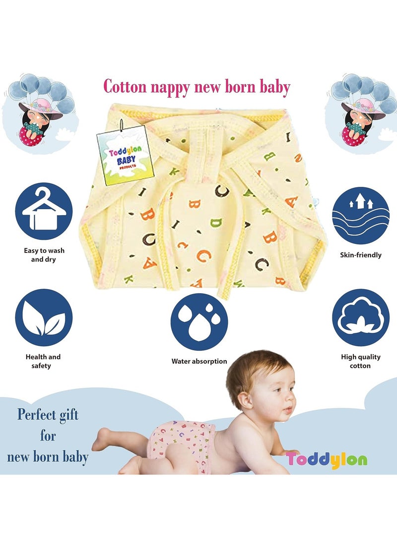 Toddylon Baby Products New Born Baby Clothes | Cloth Diapers | Langots | Nappies | Cotton | Reusable | Washable Nappy (0-6 Months, Pack of 10) - Image 5