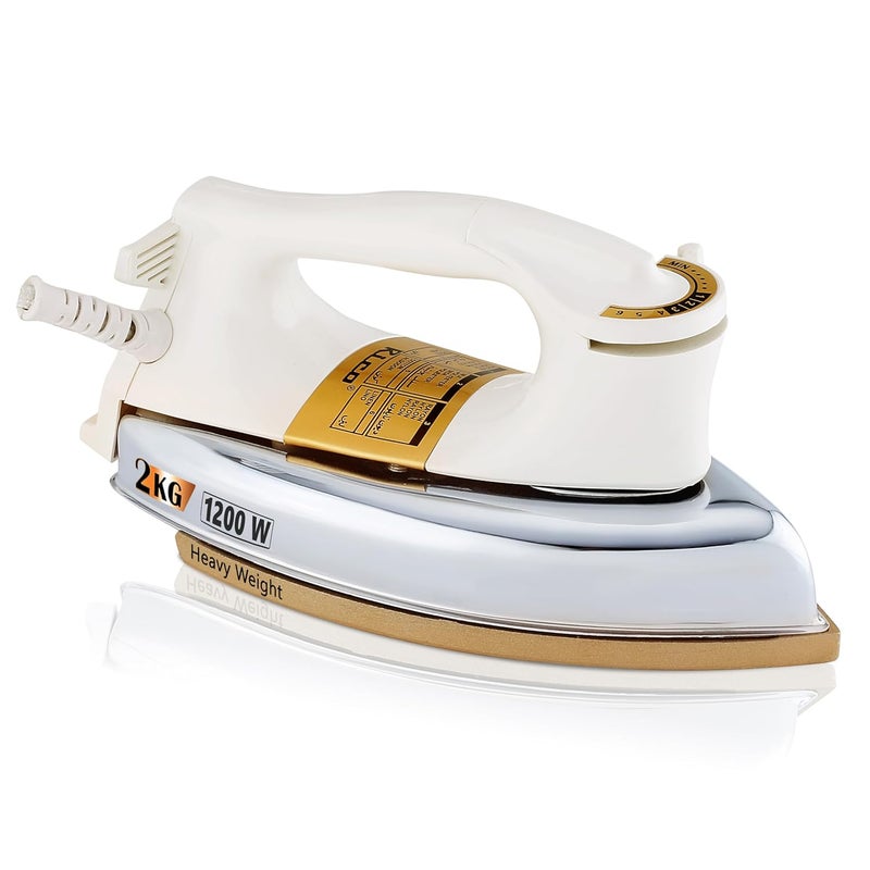 Rico 1200W 2KG Heavy Weight Dry Iron With 2 Years Replacement Warranty Japanese Quick Heat Technology with Advance Sole Plate Iron Press Shock Proof Iron Box for Clothes Made In India AI14 - Image 1
