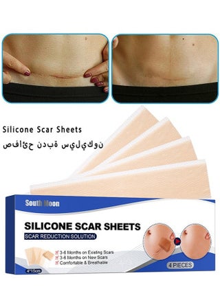Silicone Scar Sheets—Scar Remover Patch, Silicone Scar Sheets For Scars Stretch Mark Treatment Waterproof, 4 Reusable Sheets, Size 5.9" x 1.6" - pzsku/Z790772B433E2AC24E733Z/45/1743142343/12c0f895-fb65-47fb-b8b9-c0c80357c4d8