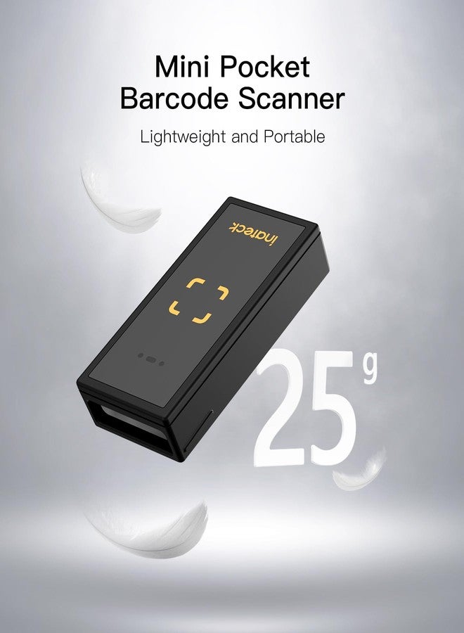 Inateck Barcode Scanner Bluetooth, 1D 2D QR Code Scanner Kabellos 2.4GHz, Portable Wireless Barcode-Scanner Laser, Mini Handscanner with APP and SDK, BCST-46 - Image 2
