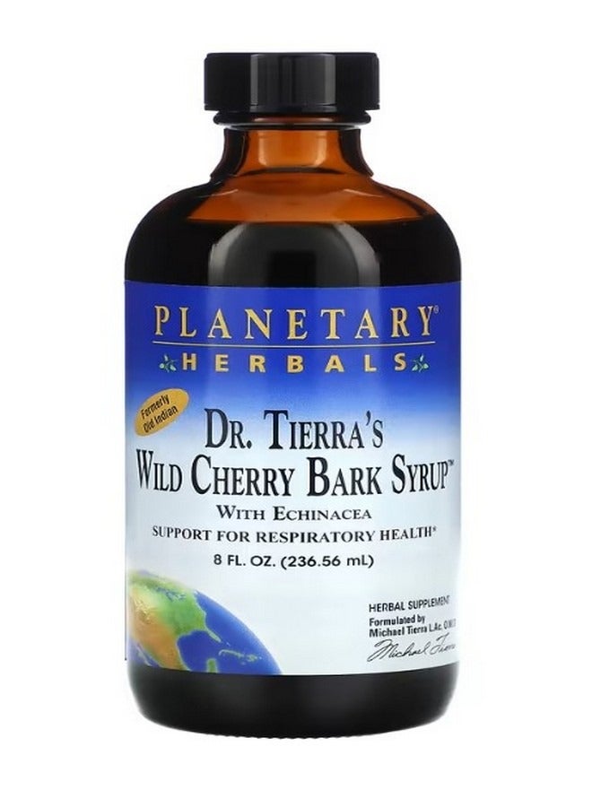 PLANETARY HERBALS Dr. Tierras Wild Cherry Bark Syrup 8 fl oz 236.56 ml - Image 1