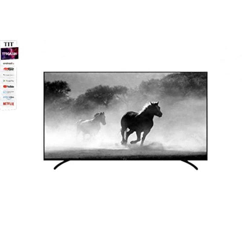 تلفزيون 75 بوصة 4K Ultra HD Android ذكي LED للمكتب المنزلي والمسرح المنزلي، أسود، لوحة LED متميزة مع Android 11، مساعد YouTube Google Play، 3 HDMI 2 USB - Image 4