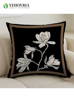 YEHOVRIA Pillow Cover, Set of 4 Abstract Modern Decorative Couch Pillow Case, Short Plush Cushion Cover, Flower Decorative Cushion Covers Pillow Case,18 X 18 Inch（Double sided pattern）  - Image 5