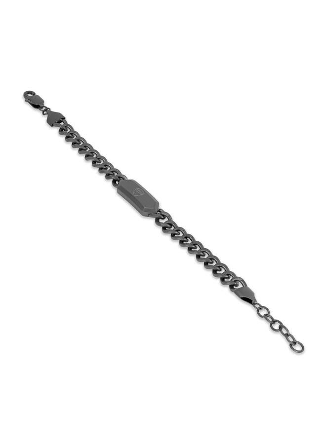 Ducati Leggenda Gunmetal Stainless Steel Chain Bracelet For Men 190mm - Image 3