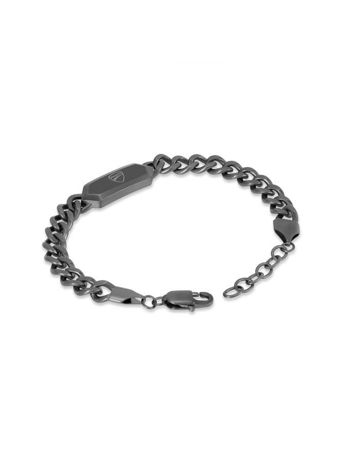 Ducati Leggenda Gunmetal Stainless Steel Chain Bracelet For Men 190mm - Image 2