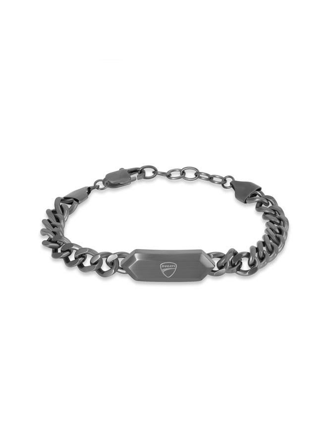 Ducati Leggenda Gunmetal Stainless Steel Chain Bracelet For Men 190mm - Image 1