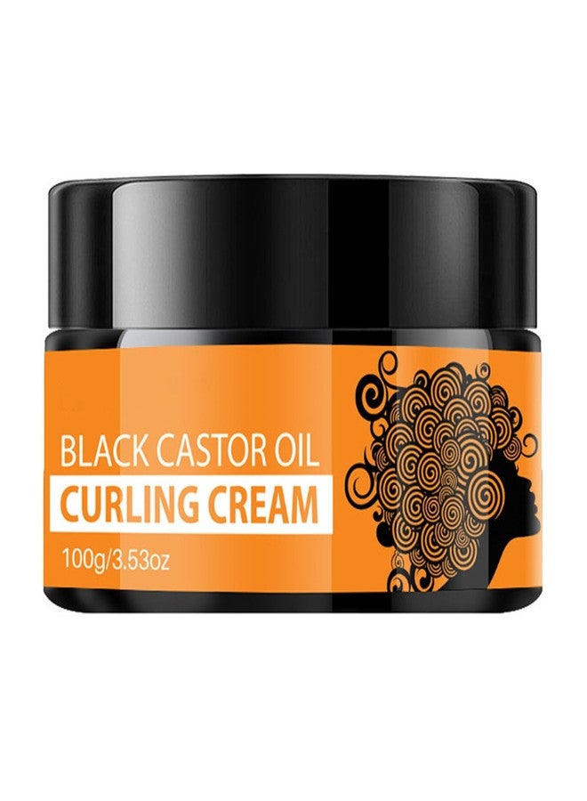 Grospe Black Castor Oil Curl Defining Cream, Anti-Frizz Curling Cream for Enhances Wavy Hair and Curly Hair, Hydrating Hair Mask Curl Cream to Define All Curly Types & Hair Textures - Image 1