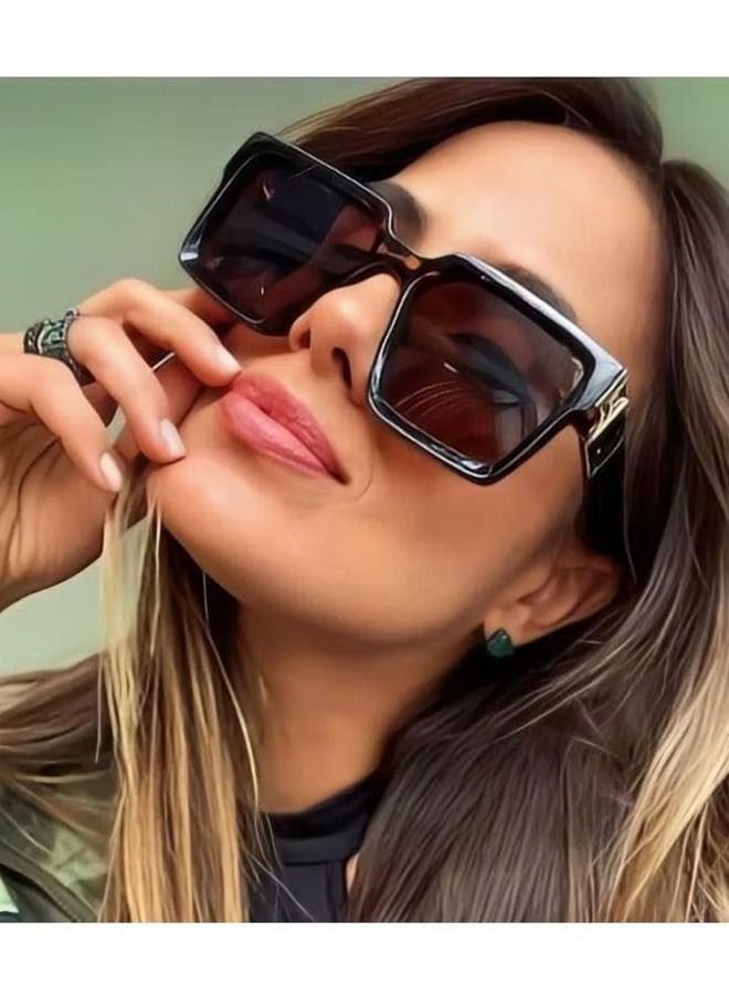 Unisex  Fashion Sunglasses European - Black/Grey - Image 3