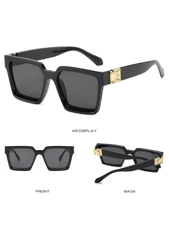 Unisex  Fashion Sunglasses European - Black/Grey - Image 1