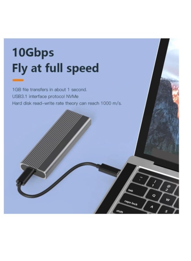 Haing حافظة SSD M2 NVME 2 في 1 هيكل من سبائك الألمنيوم - Image 2