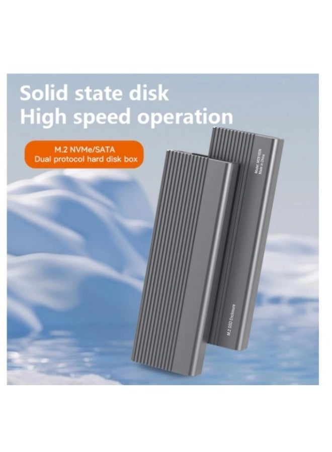 Haing حافظة SSD M2 NVME 2 في 1 هيكل من سبائك الألمنيوم - Image 3