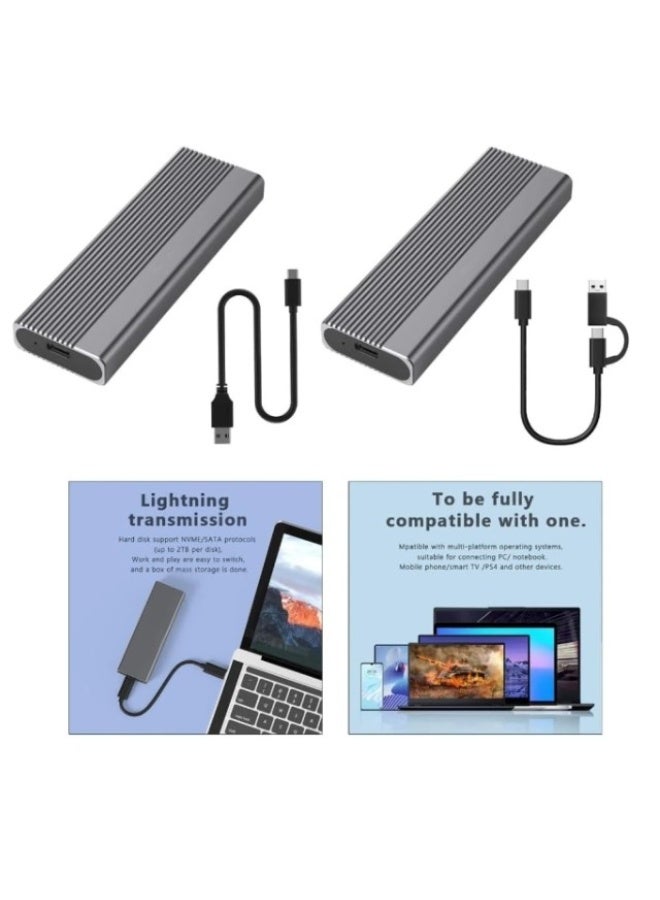 Haing حافظة SSD M2 NVME 2 في 1 هيكل من سبائك الألمنيوم - Image 4