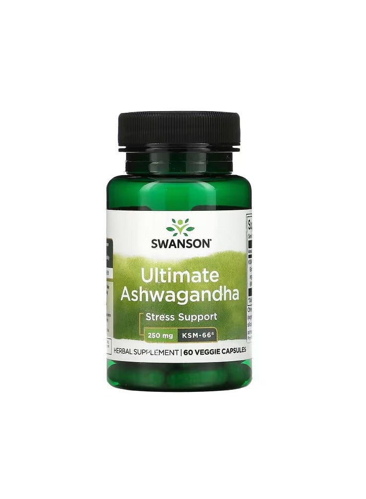 سوانسون Ultimate Ashwagandha Herbal Supplement  - 60 Capsules