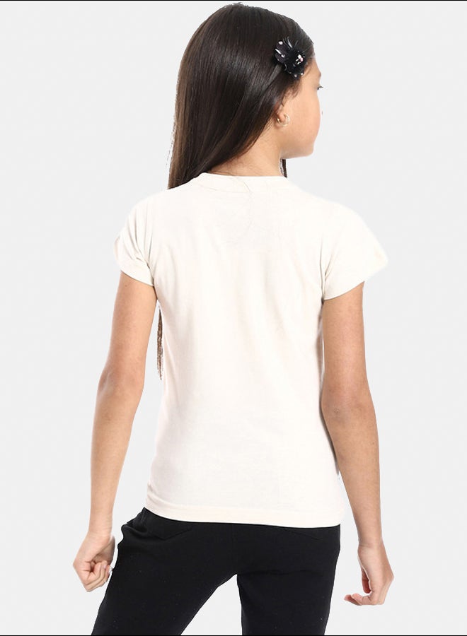 DIADORA Girls Cotton Printed T-Shirt - Image 3