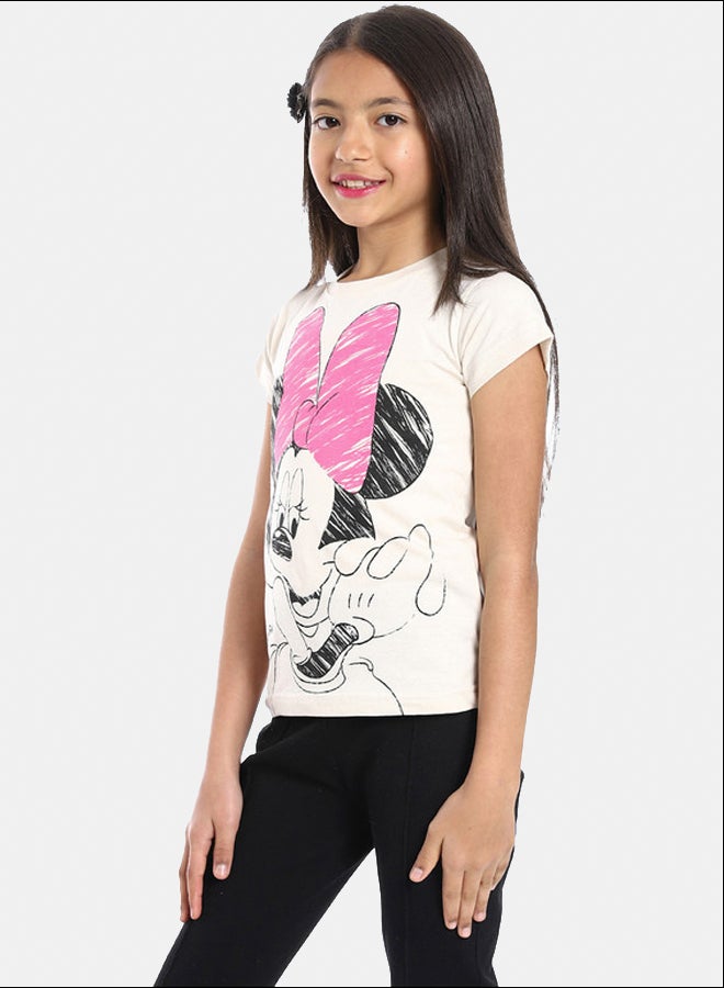 DIADORA Girls Cotton Printed T-Shirt - Image 2