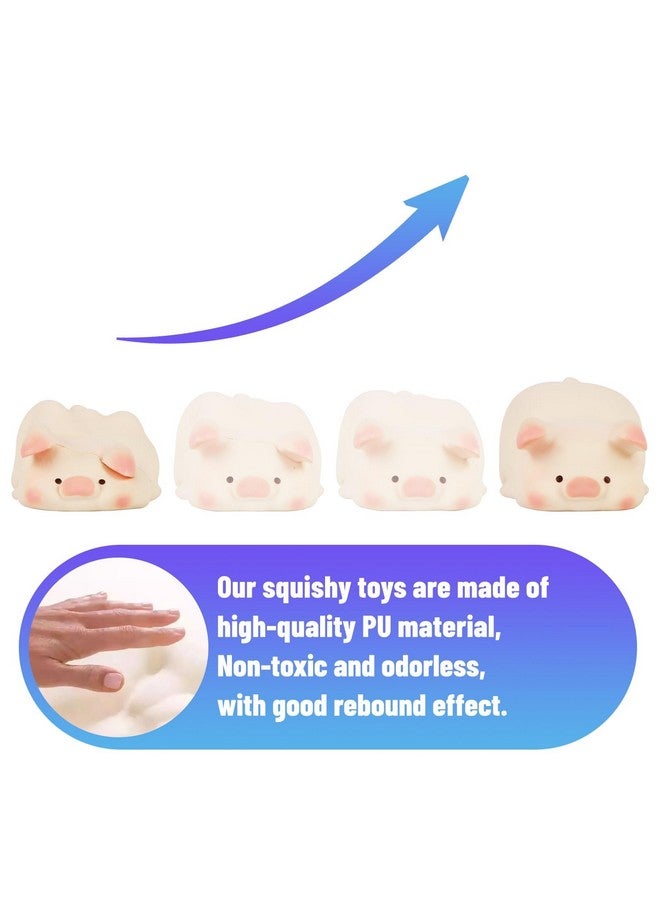 Anboor 5" Lying Pig Squishies Toy Kawaii Soft Squishies Animals Toy Slow Rised Squeeze Piggy Squish Stress Relief Toys For Kid Adult - Image 3