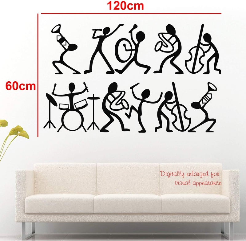 StickMe Happy Music Band - Doodle - Set of 10 Stair Wall Stickers -SM555 (Multi Colour, Vinyl - 120cm X 60 cm) - Image 3