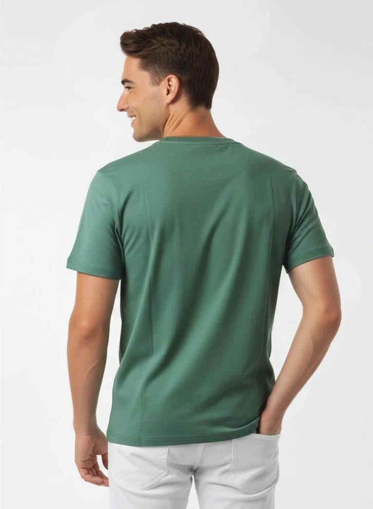 لعب البولو تيشيرت رجالي مطبوع - أخضر