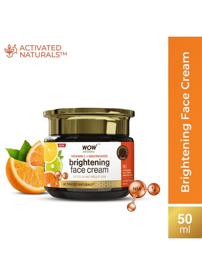 واو كريم الوجه المفتح بفيتامين سي والنياسيناميد من WOW Skin Science | يرطب البشرة ويفتحها | يقلل التجاعيد | يزيل البقع | ينعم البشرة | يعزز التوهج - 50 مل - Image 3