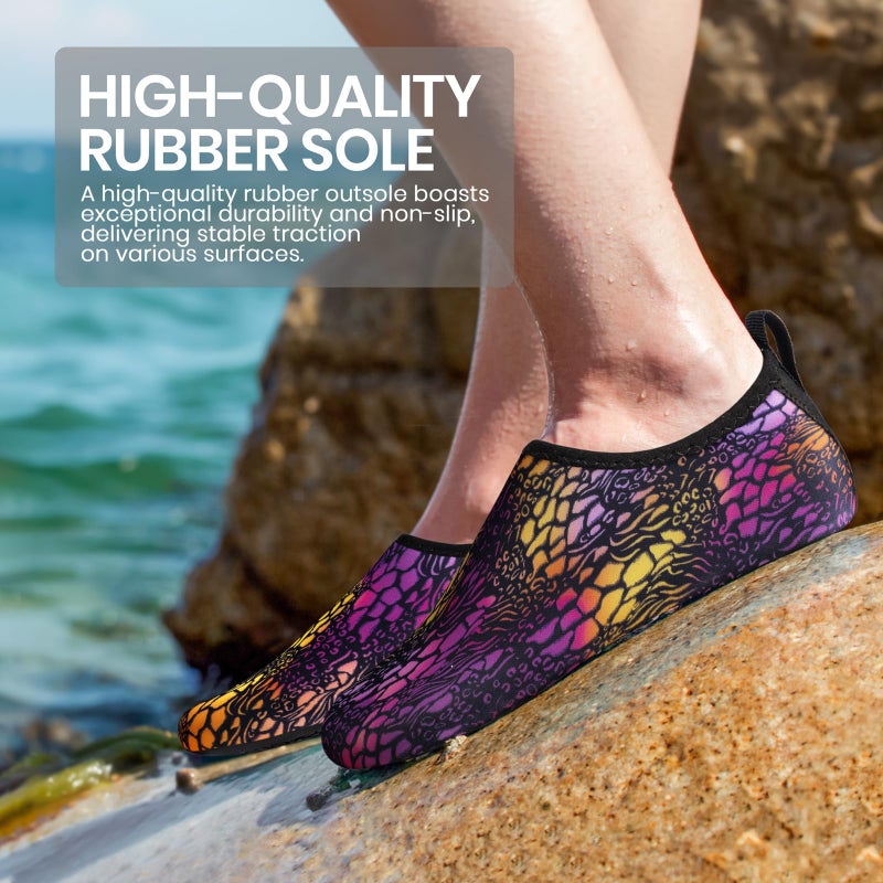 SEEKWAY Water Shoes Women Men Adult Quick-Dry Aqua Socks Barefoot Non Slip for Beach Swim River Pool Lake surf Black SK002(U) - Image 3