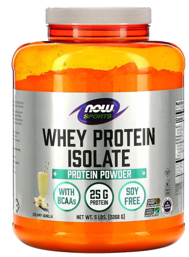 now Sports Whey Protein Isolate Creamy Vanilla 5 lbs. (2268 g) - Image 1
