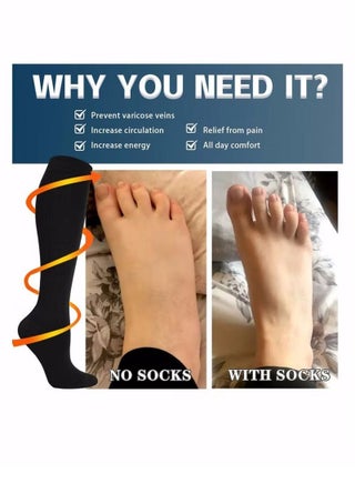 Compression Socks, 4-Pair, Size L/XL – 20-30mmHg for Athletic Use, Travel & Running - view 2