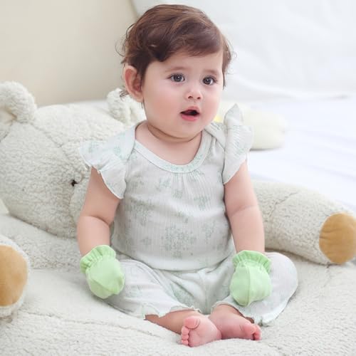 Ruliby Baby Girl Bodysuit and Pant Set Summer Soft Newborn Clothes Outfits 0-3 month - Image 3