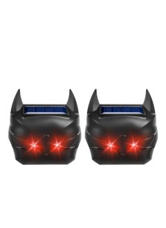 Generic Solar Powered Animal Repeller Predator Eye Animal Deterrent Devices with Red LED Lights Waterproof Skunk Deer Coyote Fox Rac Animal Repellent for Garden Yard Farm Chicken Coop (2 Pieces )  - Image 1