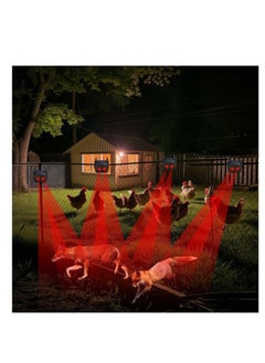Generic Solar Powered Animal Repeller Predator Eye Animal Deterrent Devices with Red LED Lights Waterproof Skunk Deer Coyote Fox Rac Animal Repellent for Garden Yard Farm Chicken Coop (2 Pieces )  - Image 3