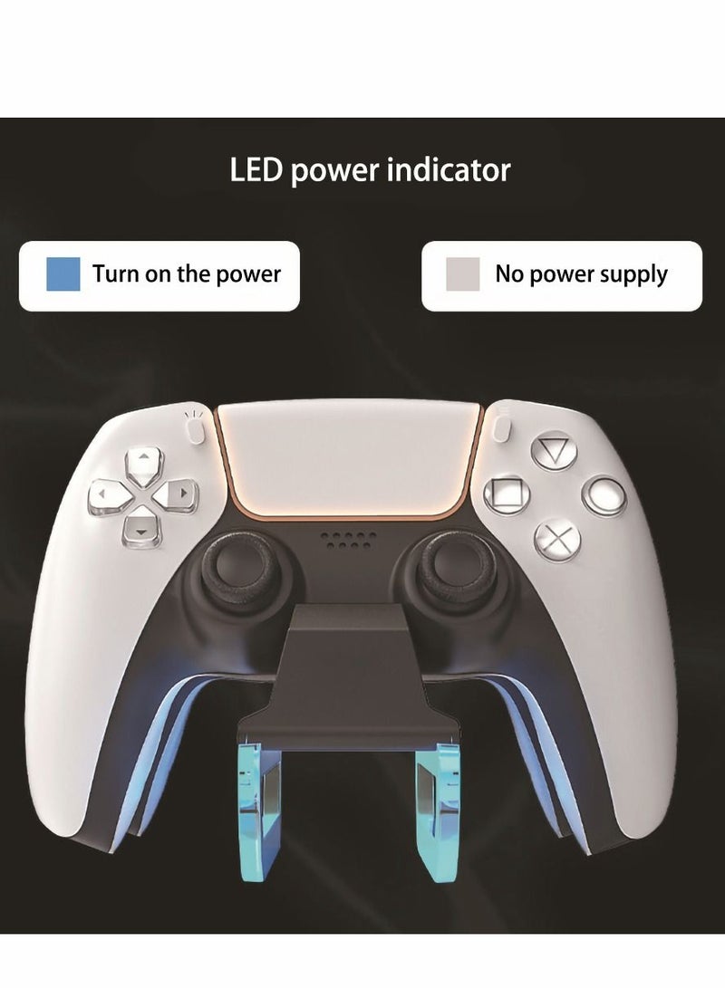 Excefore PS5 Controller Charger Station, Charging Station with Fast AC Adapter Dual Stand for Playstation 5  LED Indicator Type C Cable(Black) - Image 4