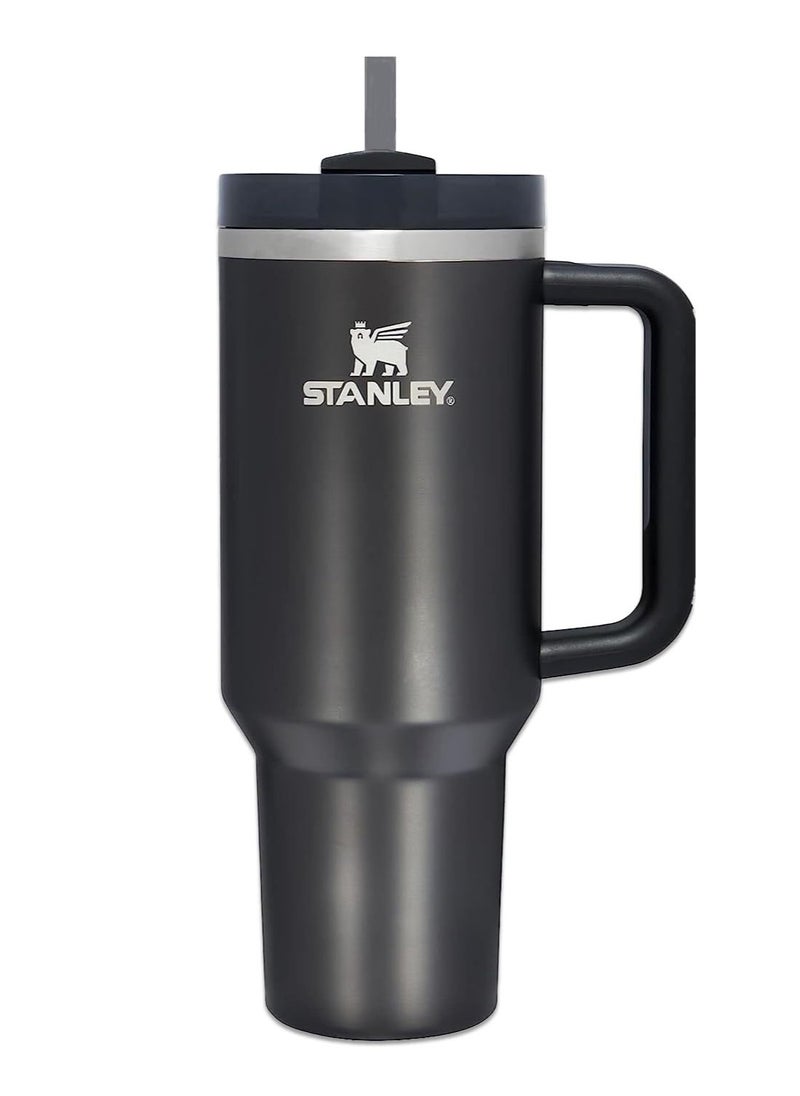 Stanley - Stanley Quencher H20 Flowstat 40oz Vacuum Insulated Stainless Steel Tumbler with Lid and Straw for Water, Iced Tea or Coffee, Smoothies and More, Black - Image 1