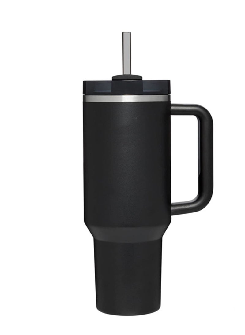 Stanley - Stanley Quencher H20 Flowstat 40oz Vacuum Insulated Stainless Steel Tumbler with Lid and Straw for Water, Iced Tea or Coffee, Smoothies and More, Black - Image 1