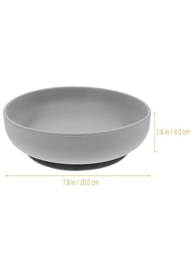 PRETYZOOM Senior Dining Plate with Suction Base Scoop Plate Spill Proof Self-Feeding Dinnerware for Elderly Disabled One-Handed Use 7.87 Inch Silicone Non-Slip Bowl - Image 4