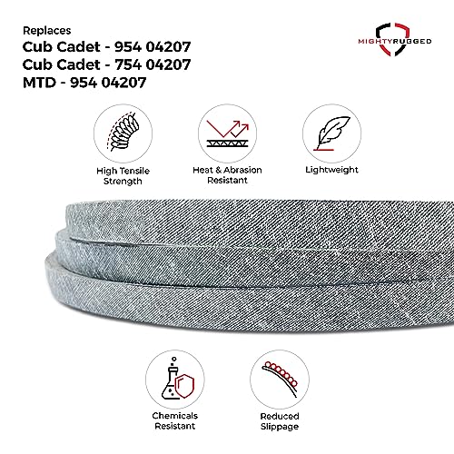 MightyRugged 954-04207 Cub Cadet Drive Belt Replacement - 79.3" - Heavy-Duty, Durable, Aramid Cord Drive Belt for Cub Cadet LTX 1042, LTX 1045, LTX 1046, LTX 1050, LTX 1054, SLTX 1050, SLTX 1054 - Image 4