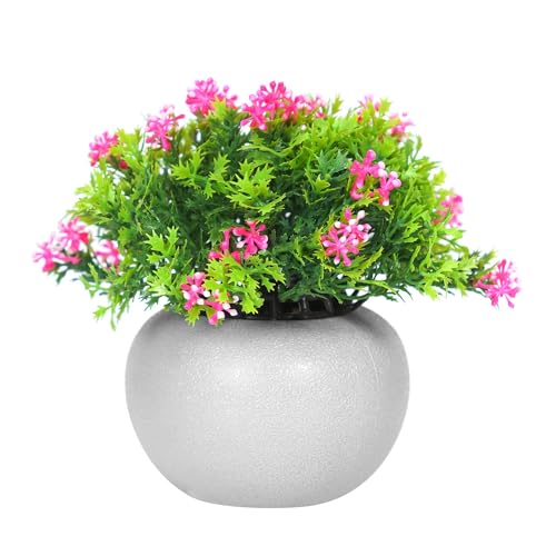 Dekorly® Artificial Potted Plants Bathroom Fake Multicolor Plant Office Table Decor Mini Green Faux Topiary Kitchen Cabinet Farmhouse Decorations | Pack of 4 - Image 4