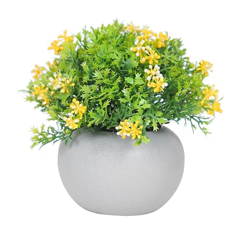 Dekorly® Artificial Potted Plants Bathroom Fake Multicolor Plant Office Table Decor Mini Green Faux Topiary Kitchen Cabinet Farmhouse Decorations | Pack of 4 - Image 5