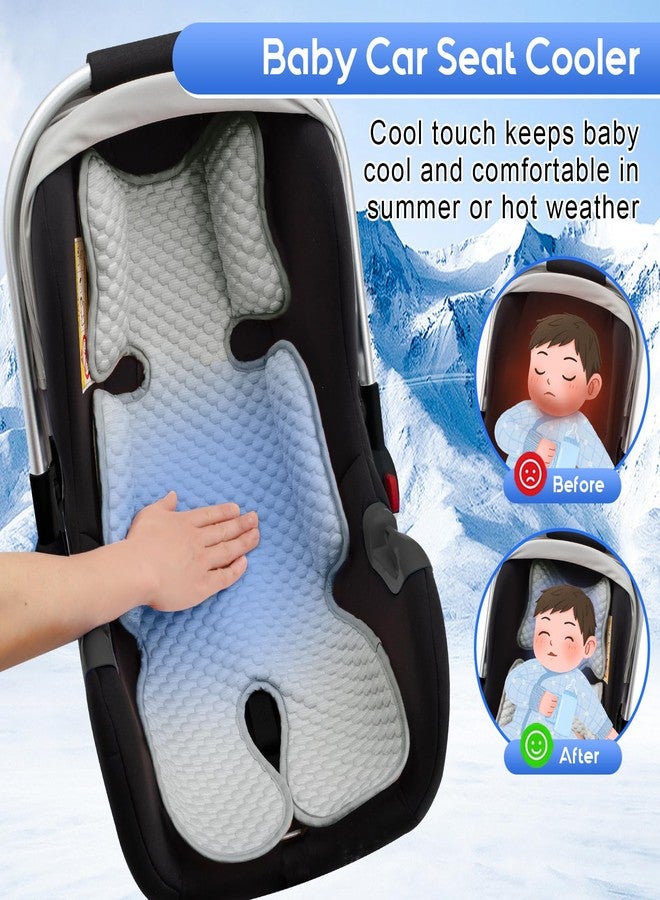 Kaseeous Car Seat Cooling Pad for Baby, Mink Dot Car Seat Cooler Mat for Girls Boys, Stroller Cooling Pad with 3D Breathable Mesh, Multifunctional Infant Carseat Cooling Insert Liner for Summer - Image 3