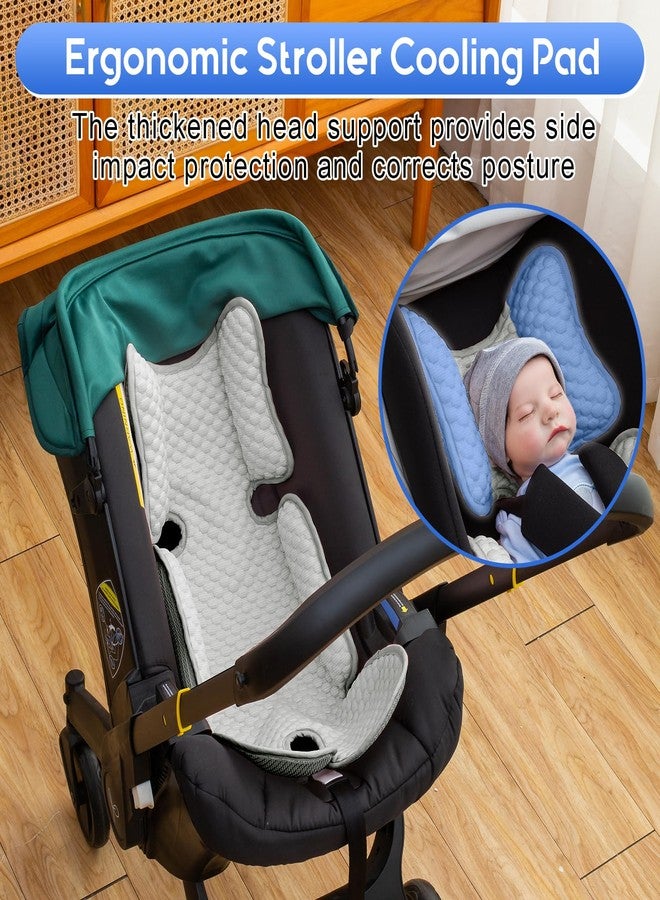 Kaseeous Car Seat Cooling Pad for Baby, Mink Dot Car Seat Cooler Mat for Girls Boys, Stroller Cooling Pad with 3D Breathable Mesh, Multifunctional Infant Carseat Cooling Insert Liner for Summer - Image 4